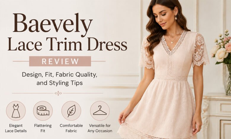 baevely lace trim dress
