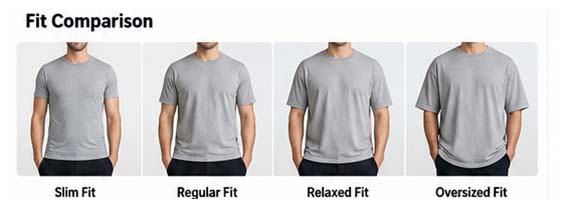 Fit labels describe the garment silhouette; the best choice depends on your proportions and the fabric.