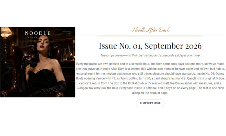 The Boulevardier Was Named After A Magazine, And Noodle After Dark Puts One Back In Your Hand