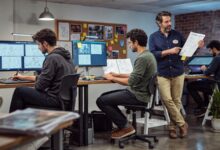 Animators working on hybrid animation projects.